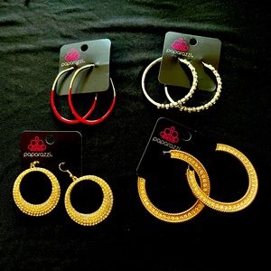 NWT!!! Paparazzi Jewelry- 4 Hoop Earrings